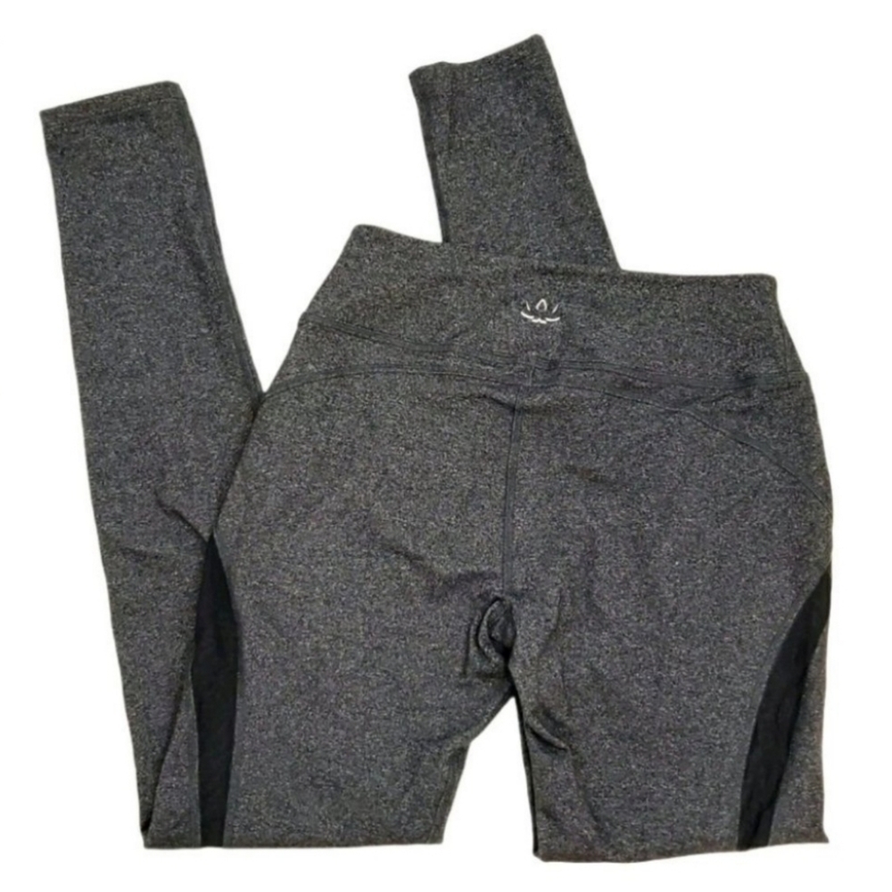 Beyond Yoga Grey Marl Space Dye Mesh Athletic Mid Rise  Leggings sz Small